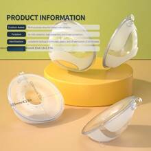 2pcs/Pack New Wearable Silicone Breast Shields & Milk Collectors, Hands-Free Reusable Nursing Pads, Breast Milk Saver, Soft Breast Shell Nipple Protectors,Nursing Cups For Travel