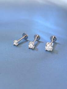 Pendientes de plata de ley 925 con flores de moissanita para mujer, aretes clásicos minimalistas, regalo de boda o para mamá, joyería fina