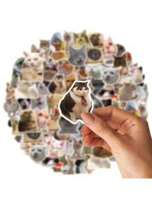 50 Stücke/Pack Cartoon lustige Katzen Aufkleber für Planer, Scrapbooking, Laptop, Handyhülle, Gitarre, Skateboard, Schulbedarf