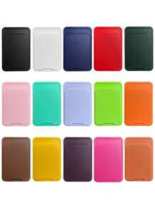 Soporte adhesivo universal para teléfono móvil que se ajusta a varios modelos de teléfonos, adecuado para guardar tarjetas de tránsito, tarjetas de acceso, tarjetas de identificación, tarjetas de crédito y evitar la pérdida de tarjetas, para mujeres y hombres, cartera Magsafe, cartera para tarjetas