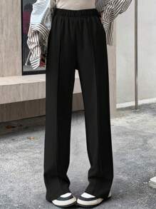 1 Pc Teen Girl Loose Casual Versatile Fashion Outdoor Straight-Leg Pants, Autumn/Winter