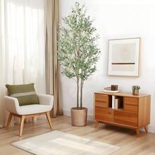 Alupssuc 5FT Artificial Olive Tree With Lifelike Leaves, Indoor Outdoor Faux Olive Tree For Home, Living Room, Bedroom, Balcony, Corner, Office, Garden Decor, 150cm - 210 cm - View 6