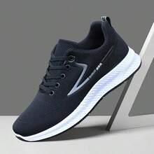 Men's Mesh Breathable Shoes, Non-Slip Wear-Resistant Casual Sneakers, Fashionable Versatile Athletic Shoes, Soft Bottom Lightweight Comfortable Shoes