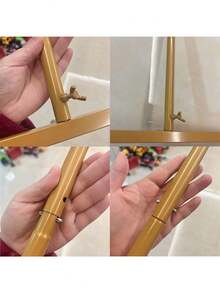 Multi-Purpose Iron Arch Support Stand, Wedding Ceremony Prop, Birthday Party, Outdoor Lawn Wedding Decor Flower Rack - Gold - View 8