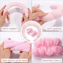 6pcs/Set Face Cleaning Tools - Includes Portable Headband + 2 Wrist Bands, Silicone Facial Cleansing Brush, Cleansing Pad + Dual-Head Face Mask Brush - Makeup Remover Puff - Travel Portable Facial Cleaning Kit - Suitable For Home Beauty Routines, Outdoor Travel, Ideal For Business Trips For Men And Women