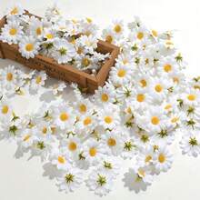20/100pcs Artificial White Daisy Headpiece, Suitable For Hat Decoration, Cake Decoration, DIY Handicraft Decoration, Indoor Decoration Aesthetics, Graduation Gift Decoration Flowers, Bedroom Decoration, Wedding Decoration, Yellow Small Daisy Flower Whole Pack Wholesale, Handmade Woven Flower Garland, Dessert Table Backdrop, Photography Props Floral Accessories, Durable Non-Fading Decorative Flower Head, Artificial Small Daisy - Small Daisy Flower Head - View 6