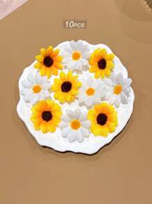 10 piezas Ganchos para el cabello con diseño de girasol, pasadores de estilo coreano, accesorios para el cabello