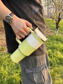 Double-Walled Vacuum Stainless Steel Insulated Cup, A 40-Ounce High-Quality Drinkware. It Is A Portable Insulated Cup, Travel Mug And Iced Coffee Cup. Suitable For Outdoor Camping, Hiking And Road Trips. It Is The Perfect Gift For Mother's Day, Birthdays And Anniversaries-Green - 綠色 - 查看 2