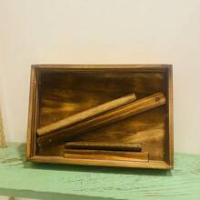 1pc Wooden Jewelry Storage Box, Multifunctional Desktop Jewelry Box Suitable For Necklaces, Bracelets, Watches, Beads - Rectangular Wooden Jewelry Stand, No Power Required, Jewelry Tower Home Decor For Women Storage Organizer Travel Essentials Gift Back To School
