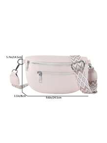 Solid Color PU Leather Women Waist Bag/Fanny Pack, Vintage Fashion Underarm Shoulder Crossbody Bag, Casual Small Chest Bag For Women, Minimalist Design