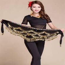 Nile Belly Dance Waist Chain, Sparkly Jeweled Waist Chain For Dance Performance, Exercise And Stage Shows