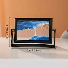 Deep Sea Beach Quicksand Art - Rotating Square Glass Timer, Multifunctional Home & Office Decoration - Pink - View 6