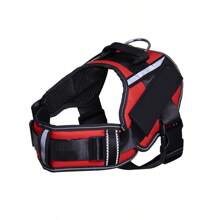 KOMMILIFE Einstellbares Nylon Hundegeschirr, personalisiert, reflektierend, atmungsaktiv, Hundegeschirr-Weste für kleine, mittlere und große Hunde, Hundegeschirr mit Namensschild