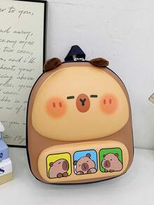 Eggshell Capybara Small Backpack, Lightweight And Cute School Bag For Girls And Boys - A - View 14