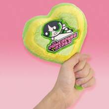 Miniso The Powerpuff Girls Buttercup Heart-Shaped Handheld Mirror - Dual-Sided Design, Perfect For On-The-Go Touch-Ups, Ideal For Travel, Gifts, And Daily Use (1 PC)