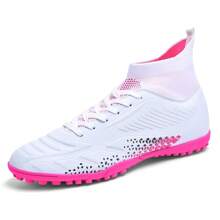 1 Pair Unisex Firm Ground Soccer Cleats, Suitable For Outdoor Artificial Grass Training, Indoor Field, Professional Team Sports, Football/Rugby Shoes With Lace-Up, Anti-Slip Rubber Sole, Lightweight High-Performance Design