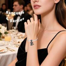 Women's Jewelry, Silver Accessories, DIY Necklace, Bracelet, Gothic Hippo & Kitten Pendant, For Daily, Party, Banquet, Gift, Holiday Wear
