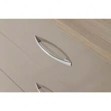 Seconique Nevada 3+2 Drawer Chest In Sonoma Oak Effect - Oyster Gloss/Light Oak Effect Veneer - View 9