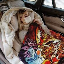 Rengoku , Your Heart Ablaze , Demon Slay , Gift Him, Gift Her, Uni , Anime Gifts Fce Blanket Travel Blanket Er Soft Drat Painting Blanket Upscayl Mm - Picture Color - View 7
