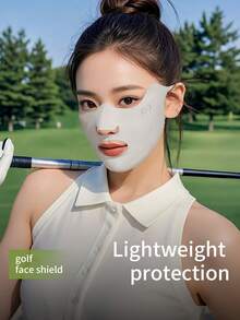 GOLOVEJOY 1pc Women's Summer UV Protection Golf Face Mask, Ice Silk, Breathable, 3D Fit, Anti-Fog, Sweat-Proof, Suitable For Riding, Hiking