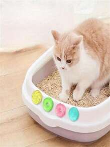 4-Piece Kit Cat Litter Box Deodorizer - Eliminates Odors, Freshens The Air, Creates A Long-Lasting Scent In Cat Beds And Litter Boxes, Soothes Sensitive Cat Noses, Creates A Cleaner, Healthier Environment