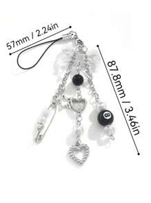 1 szt., Modny, ręcznie robiony brelok z żywicy z koralikami - styl punkowy, damski dodatek z klamrą w kształcie homara, zawieszka do torby samochodowej, szkolna gwiazda, uroczy gotycki Y2k