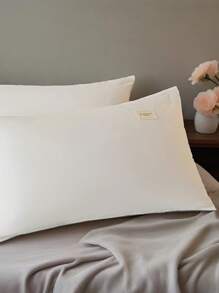 2 capas de almofada 100% algodão de cor sólida, design envelope (2 capas de almofada, enchimento de almofada não incluído), moderno e minimalista, confortável e suave para a pele, decoração de casa, adequado para hotel, quarto, quarto de hóspedes, todas as estações, roupa de cama lavável
