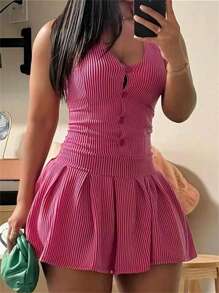 فستان صيفي ضيق ملائم للشكل باللون الأحادي، ياقة على شكل V وحكام عنق حلقي، ظهر مكشوف، تنورة منبثقة للنساء من طراز Y2K