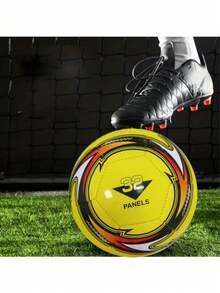 Custom Name1pc Soccer Ball Size 5 Outdoor And Indoor School Sports Activity Anti-Explosion Classic Design Suitable For Training Practice - Yellow - View 2