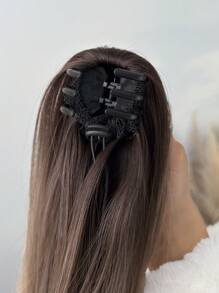 Ponytail Extension,Hair Extension Ponytail 14" Short Claw Hair Extension Synthetic Wavy Clip In Ponytail Wig Daily Fluffy Pony Tail For Women(Black Brown)