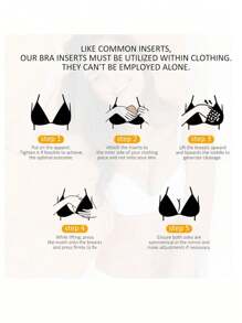 1 Pair Ultra Boost Inserts Double-Sided Adhesive Pads Sticky Bikini Padding Inserts For Sports Bra Swimsuit Beige