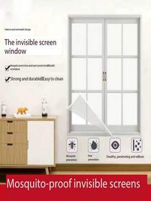 Tela mosquiteira eficiente Four Seasons, branca, fácil de instalar, adequada para ventilação de janelas no verão, prevenção eficaz contra insetos e poeira em salas de estar, banheiros, quartos e salas de jantar, estilo comum. Instalação manual "faça você mesmo" é simples. Uso diário em casa para evitar invasão de mosquitos. Fácil de desmontar.