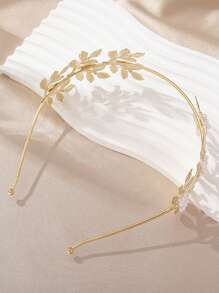1pc Unique Design Hair Band With Star, Moon & Leaf Decor, Superior Craftsmanship & Material, Minimalist Fashion, Versatile For Parties, Weddings & Dances