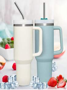 1 pieza de bolsa portadora de botella de agua con bolsillo para teléfono + 1 pieza de funda de pajita de color aleatorio para vaso aislado de 40/30 Oz, funda de botella de agua de neopreno con correa ajustable, gancho para llaves, adecuado como regalo de Navidad, regalo de Año Nuevo