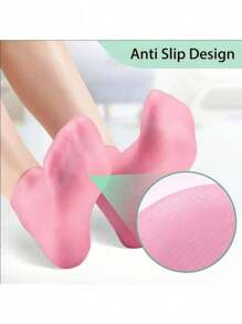 1 Pair Silicone Moisturizing Foot Protector, Elastic Anti-Slip Compression Socks