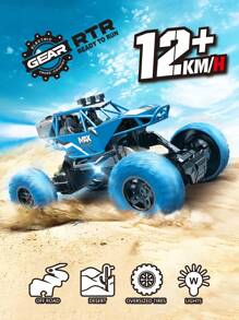 1 Stück Funkfernsteuerungsauto, 4WD Geländewagen-RC-Monsterlaster mit Karosserieleuchten, Nebelmaschine, wiederaufladbarem Akku, Allrad-Klettern, Weihnachtsgeschenk für Jungs und Mädchen von 6-12 Jahren (Grün/Blau)