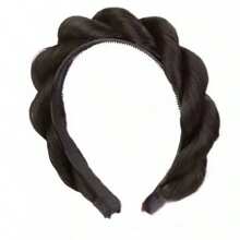 Vintage geflochtener gewebter Turban Haarband, Knoten-Stil Damen Kopfschmuck, vielseitig für Dates, Hochzeiten, einfaches volumiges Haarstyling, Haarband, Haarreifen
