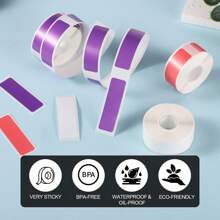 D30 Label Tape, 12x40mm White Thermal Label Paper For Phomemo D30 Labels Tape Printer Maker Tape Refill Replacement For Print Master D30 Labels Refill 12mm X 40mm (0.47 X 1.57 Inch) White/Color,For Vretti HP3, HP4, For MARKLIFE P11, For Phomemo D30, M110, D35, Q30 Printers.