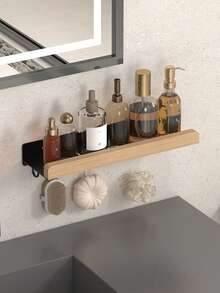 1/4-Piece Home Bathroom Storage Series – Various Styles, Covering Hook Racks, Shelves, Toilet Brush Holders & Toilet Paper Holders - Multicolor - View 3