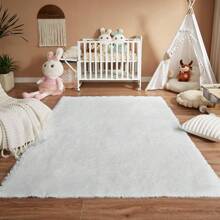 1 pièce, Tapis de zone doux pour chambre à coucher moelleux, tapis moelleux antidérapant à poils longs et doux pour le chevet, tapis de salon tie-dye pour filles enfants bébé adolescent dortoir décoration maison, tapis de chambre à coucher salon nurserie décoration de pièce
