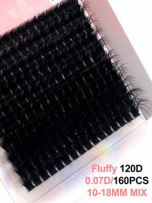 120D/100D/80D Fluffy Lash Clusters Kit Thick Cluster Eyelash Extensions Individual Lashes Faux Mink Eyelash Clusters D Curl 10MM/12MM/14MM/16MM/18MM Lash Extension Dramatic Eyelash Extensions Eyelashes Clusters - D - 查看 10