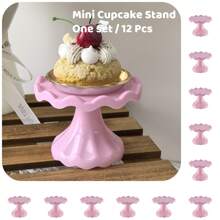1Pc Mini Cupcake Stand Small Cake Display Stand For Chocolate,Dessert,Wedding,Birthday,Baby Shower,Tea Party Supplies,Gold