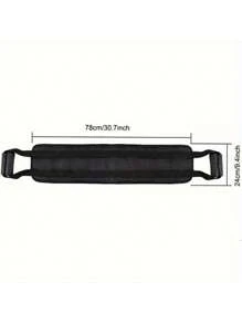 1pc Black Adjustable Back Lift And Transfer Belt For The Elderly, Bed Transfer Assistive Device With Handles, Padded Lift Sling, Lifting Equipment For Home Healthcare Patient Transfer