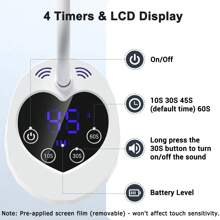 UV LED Nail Lamp Auto Sensor With 3 Timers,Cordless UV Light For Gel Nail Polish,Rechargeable Flash Cure Lamp,Quick Cure Gooseneck UV Lamp For Extension Acrylic Nail Tips Salon Home DIY