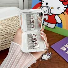 Sanrio A Cute Foldable And Portable Makeup Mirror, 2-In-1 Mini Handheld Makeup And Comb, Perfect For Students And Young Girls,Makeup,Cheap,Room Decor,Vanity,Travel,Bedroom,Makeup Accessories,Mirror,Vanity Mirror,Mini Mirror,Compact Mirror,Mirror Small,Hand Mirror