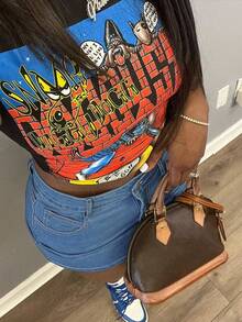 Seam-Detail Bodycon Denim Skirt – A Stylish And Versatile Fit For A Flattering Silhouette, Perfect For Casual And Evening Looks - 中等水洗藍 - 查看 4