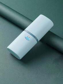 Caja elegante y simple para cepillo de dientes, con accesorios divertidos con forma de boca de salchicha pegados, Estuche portátil, organizador a prueba de polvo con serie de letras A-Z para guardar cepillo de dientes y pasta dental, diseño resistente al agua, accesorios de baño, esenciales de viaje, artículos escolares, artículos de vacaciones, accesorios de campamento, esenciales de verano