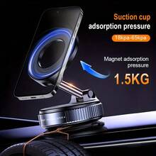 360° Rotating Magnetic Phone Holder, Foldable And Retractable, ABS Material, Not Waterproof, Suitable For Car/Shower/Travel/Gym/Smooth Mirror - B - View 4