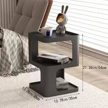 1-Piece Metal Modern Casual Minimalist Square Bedside Table, Storage Cabinet, Side Table, Multifunctional Coffee Table, Suitable For Compact Space Saving In Bedrooms, Offices, And Living Rooms - Creative Bedside Table Next To The Sofa