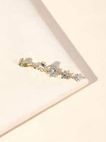 1pc Fashionable & Elegant 18K Faux Navel Belly Button Ring